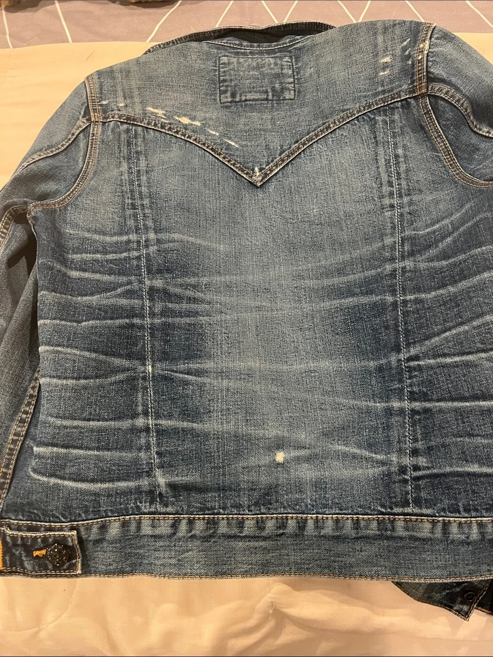 True Religion - Distressed Blue Denim Jacket
